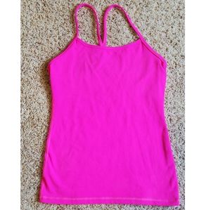 lululemon athletica Tops - Lululemon Power Y tank hot pink size 4 lululemon athletica Tops - Lululemon Power Y tank hot pink size 4